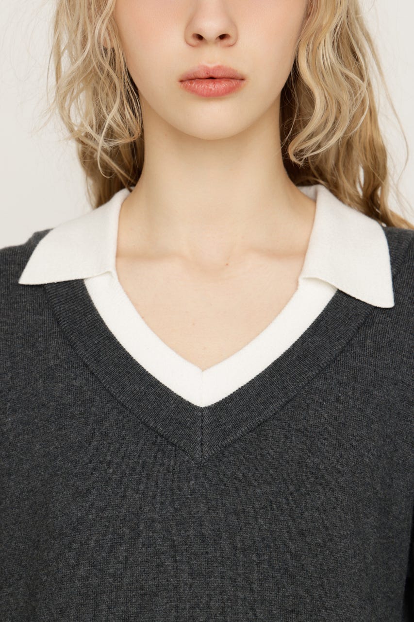 LAYERED V／N HG ワンピース T.GRY FREE