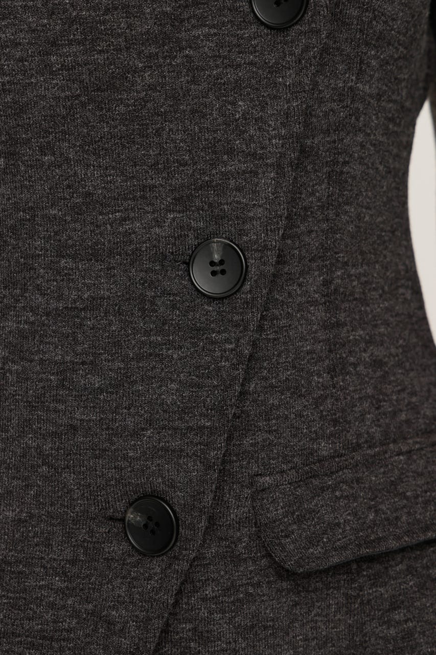 【1BUY5％OFF CAMPAIGN】KNITTING MANNISH TAILORED ジャケット T.GRY FREE