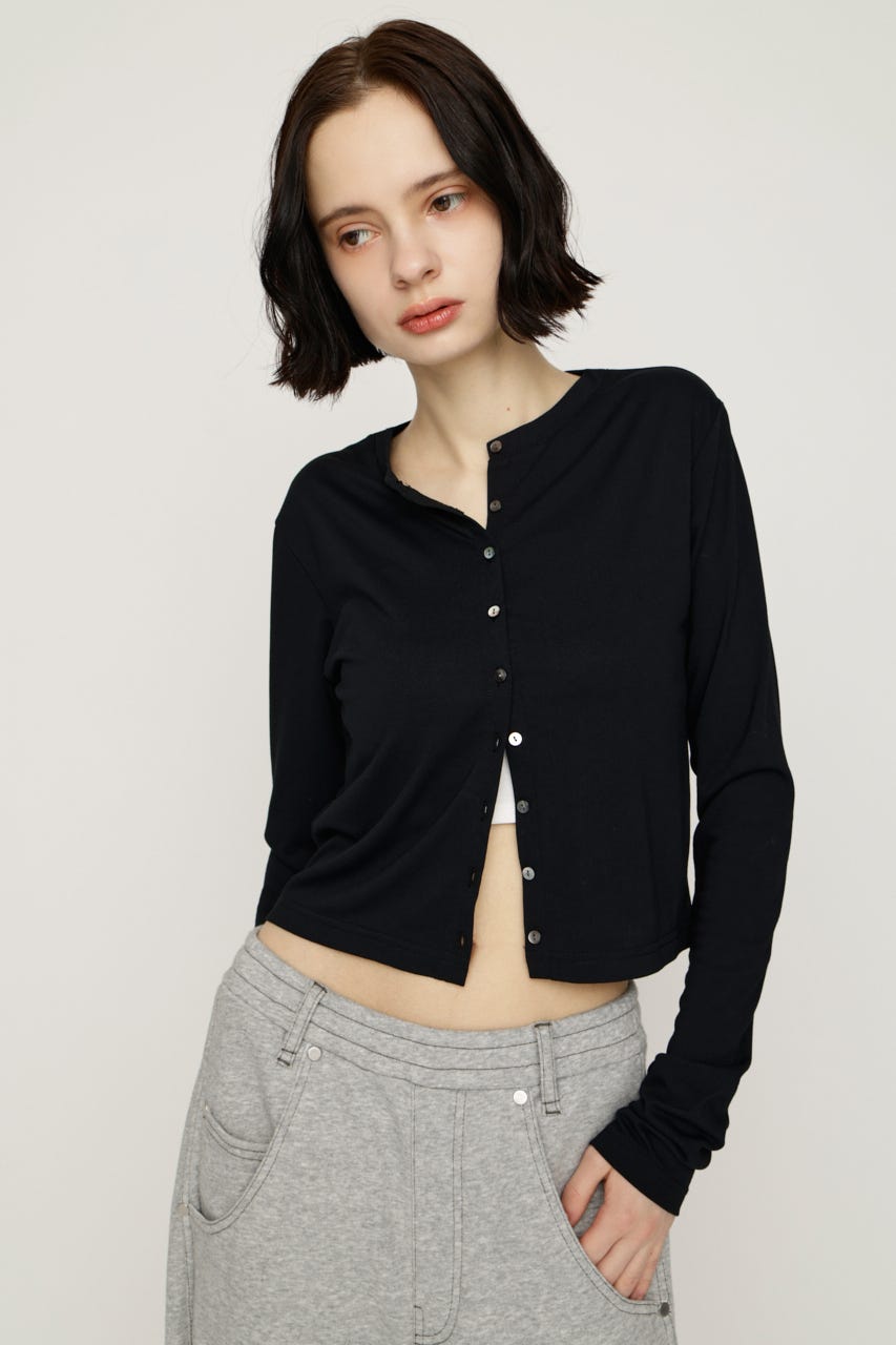 UV CUT CREWNECK カーディガン BLK FREE
