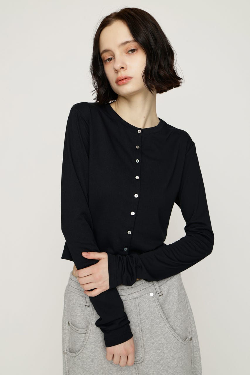 UV CUT CREWNECK カーディガン BLK FREE