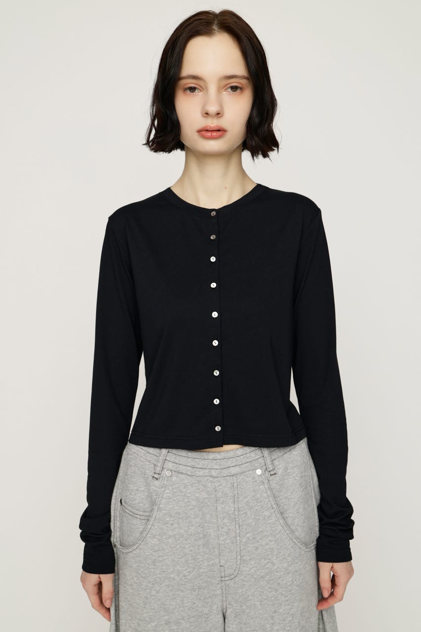 UV CUT CREWNECK カーディガン BLK FREE