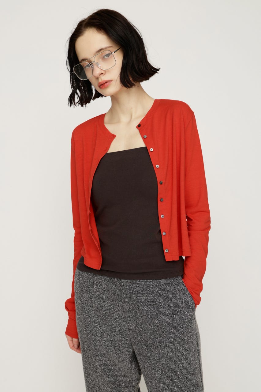 UV CUT CREWNECK カーディガン L/RED FREE