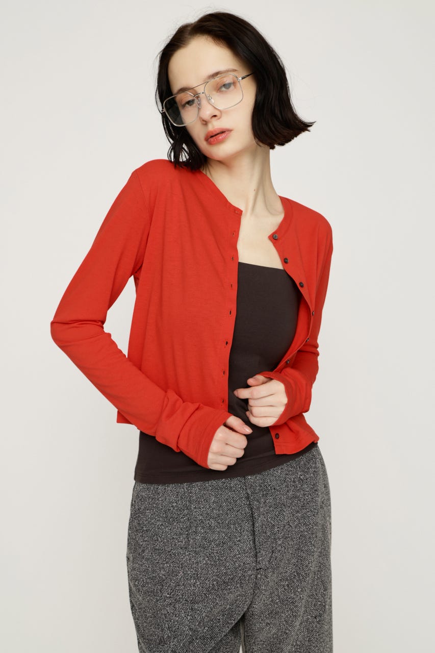 UV CUT CREWNECK カーディガン L/RED FREE