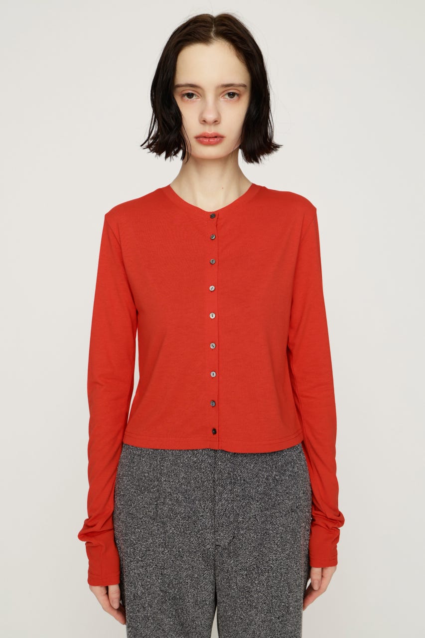 UV CUT CREWNECK カーディガン L/RED FREE