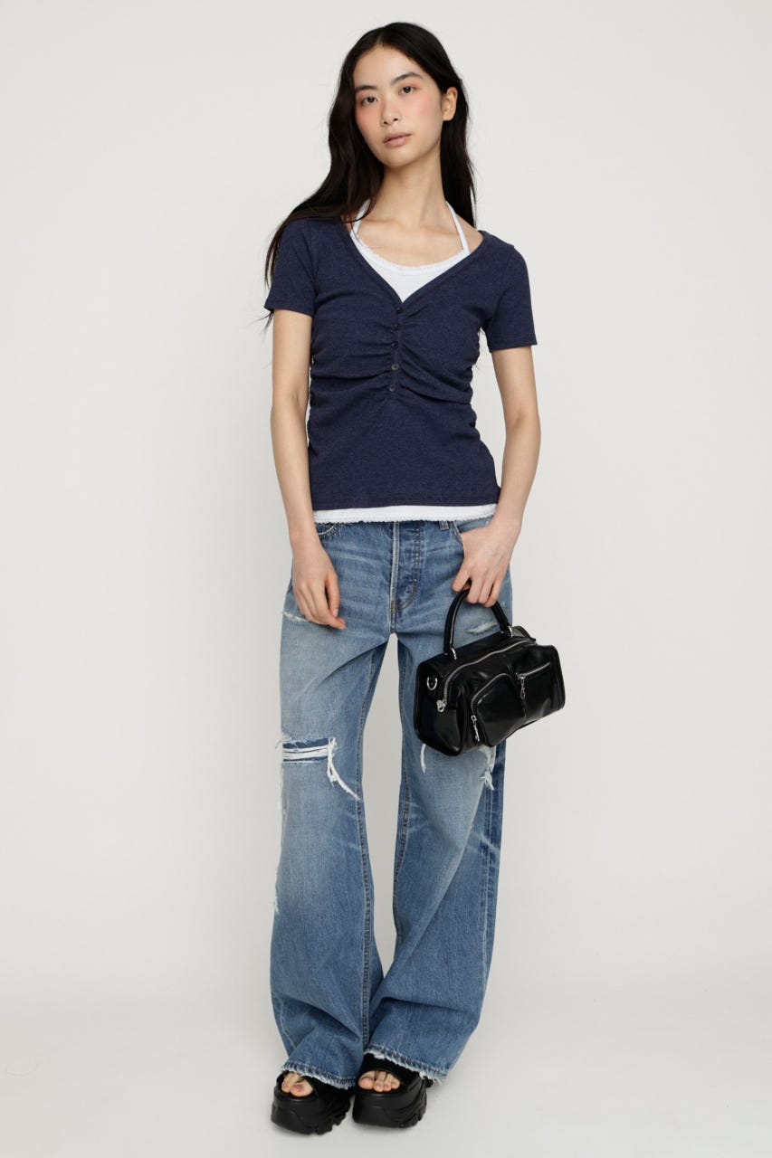 SLY | LAYERED LIKE CUT S／S トップス (Tシャツ・カットソー(半袖
