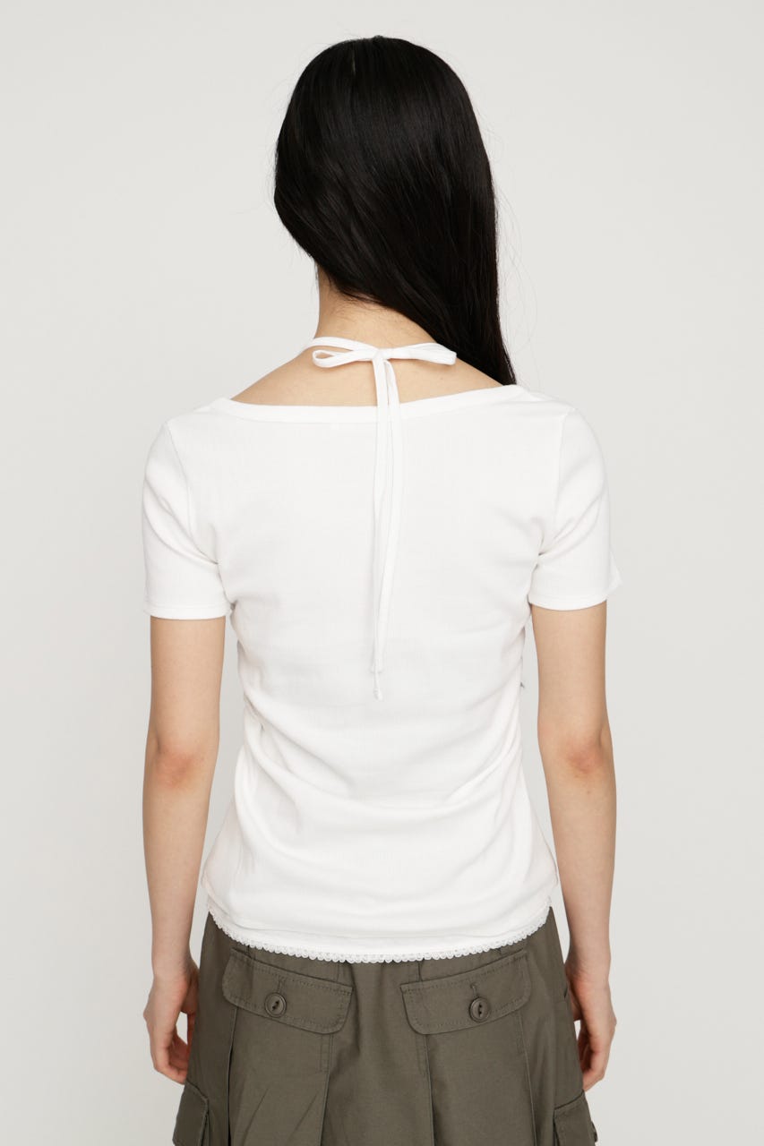 LAYERED LIKE CUT S／S トップス O/WHT FREE