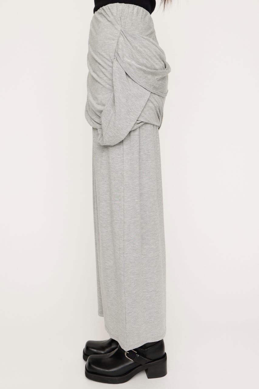 DRAPE CUT ロングスカート T.GRY FREE