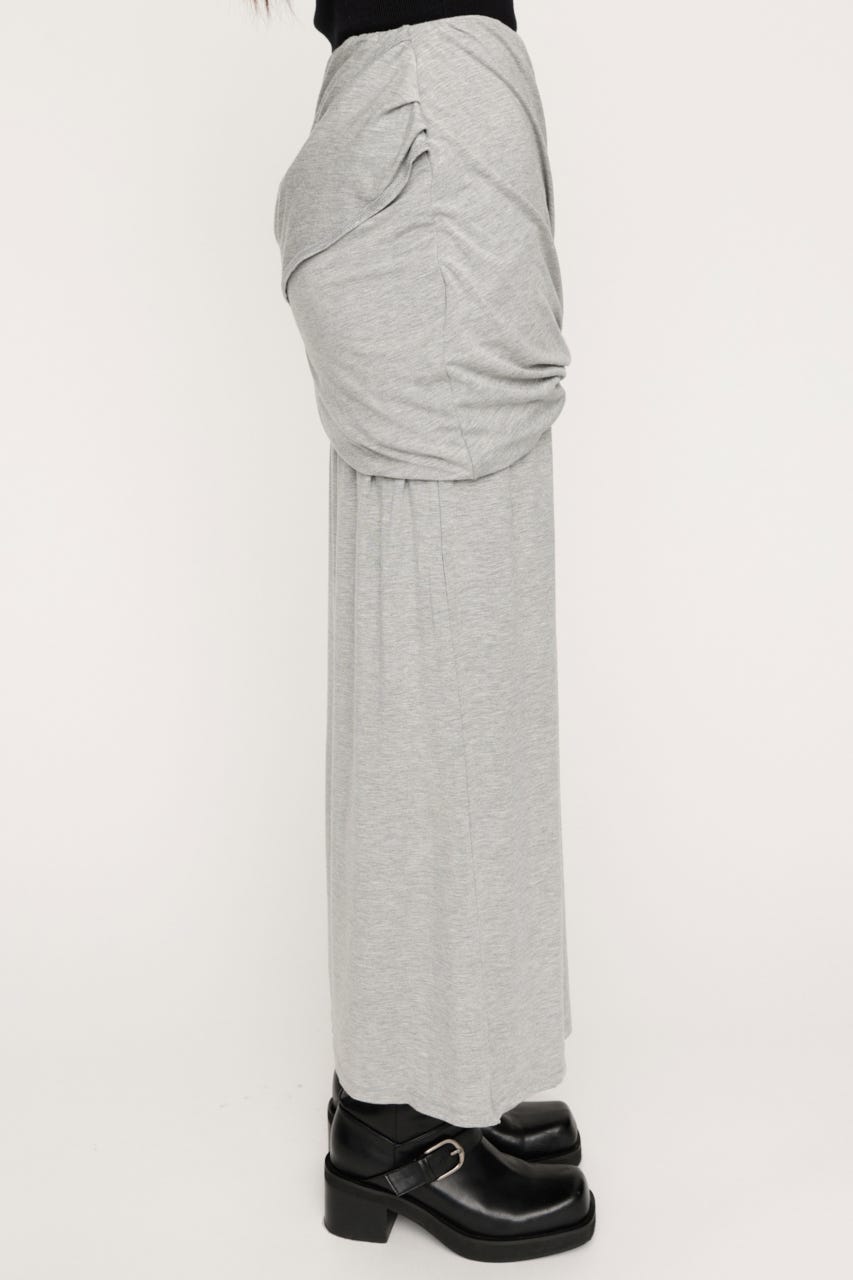 DRAPE CUT ロングスカート T.GRY FREE