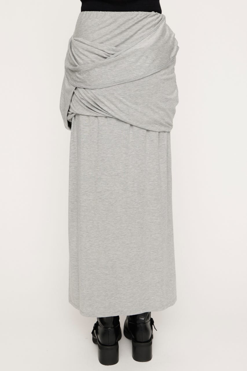 DRAPE CUT ロングスカート T.GRY FREE