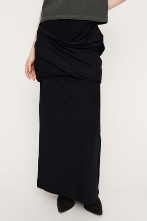 DRAPE CUT ロングスカート