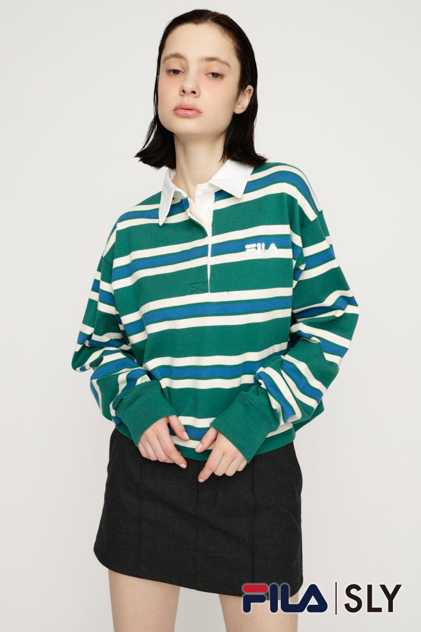 FILA x SLY RUGGER シャツ M/GRN FREE
