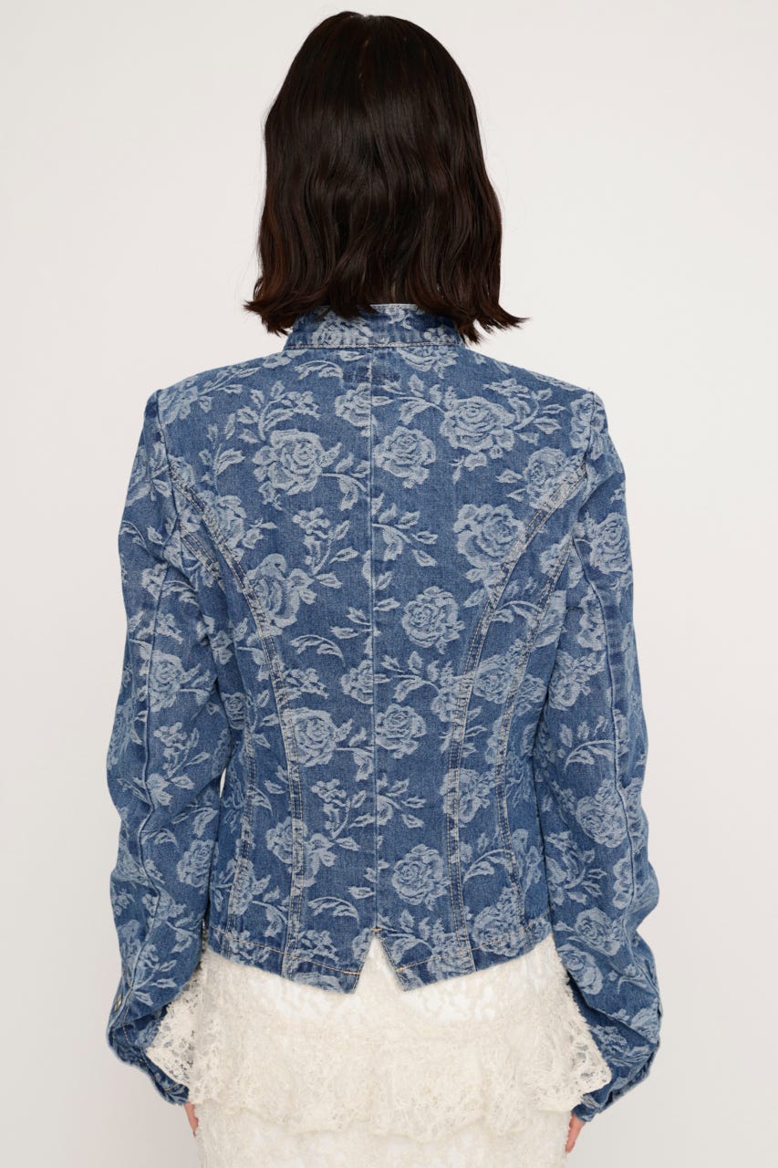 NAPOLEON STUDDED ROSE DENIM ジャケット M/BLU FREE