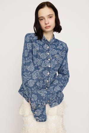 NAPOLEON STUDDED ROSE DENIM ジャケット