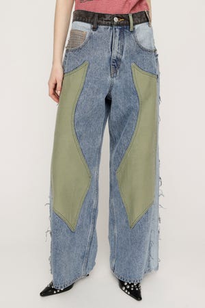 L／W PATCHED PANEL FLARE DENIM