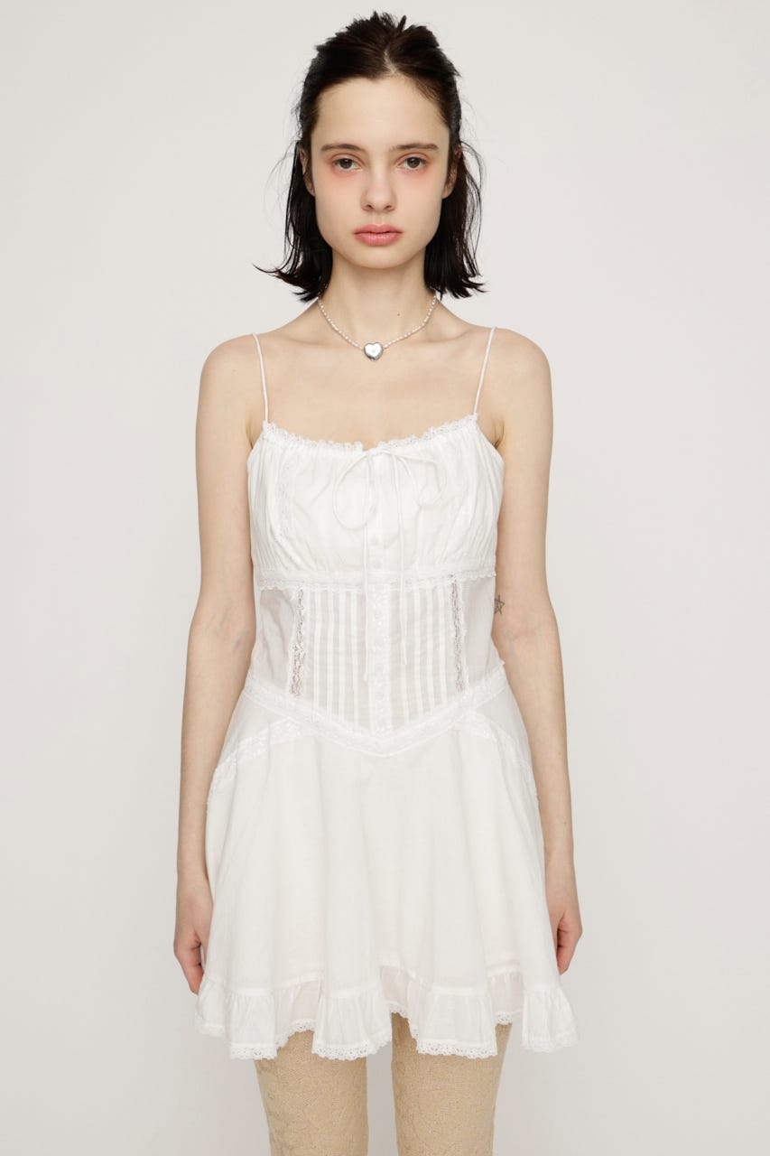 COTTON FRILL CAMI トップス IVOY FREE