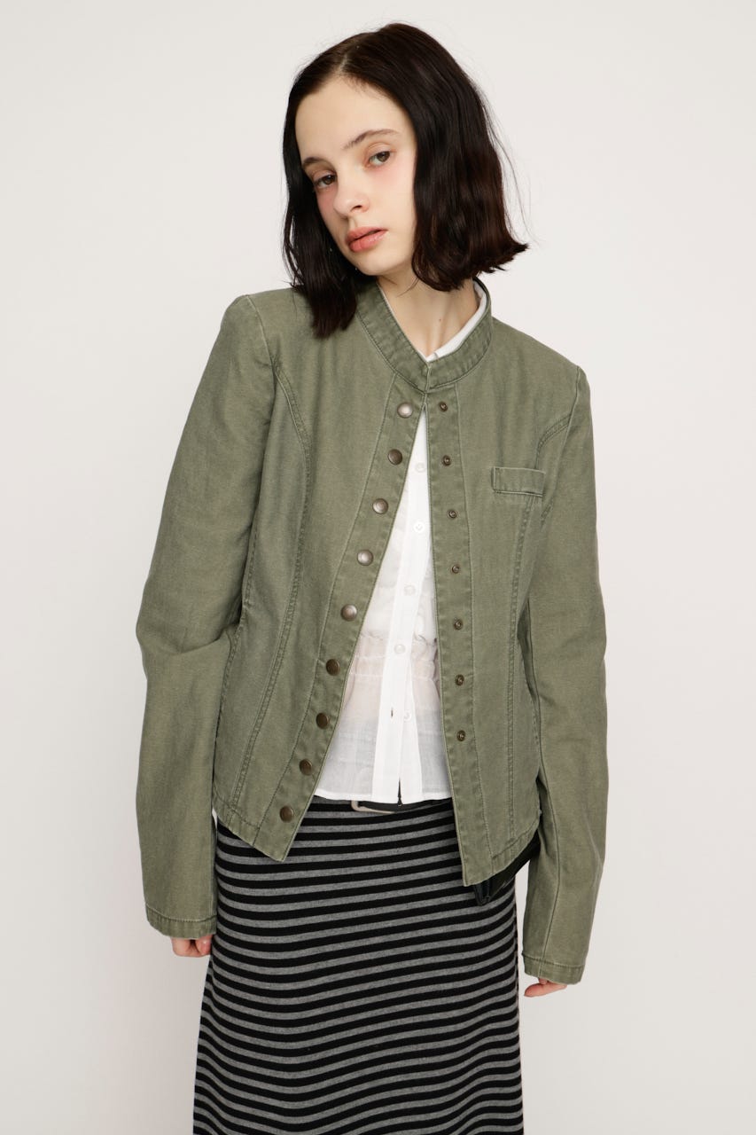 NAPOLEON STUDDED MILITALY ジャケット KHA FREE