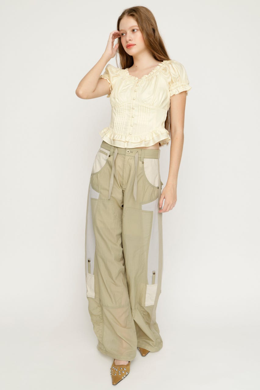 PUFF SLEEVES WOVEN トップス IVOY FREE