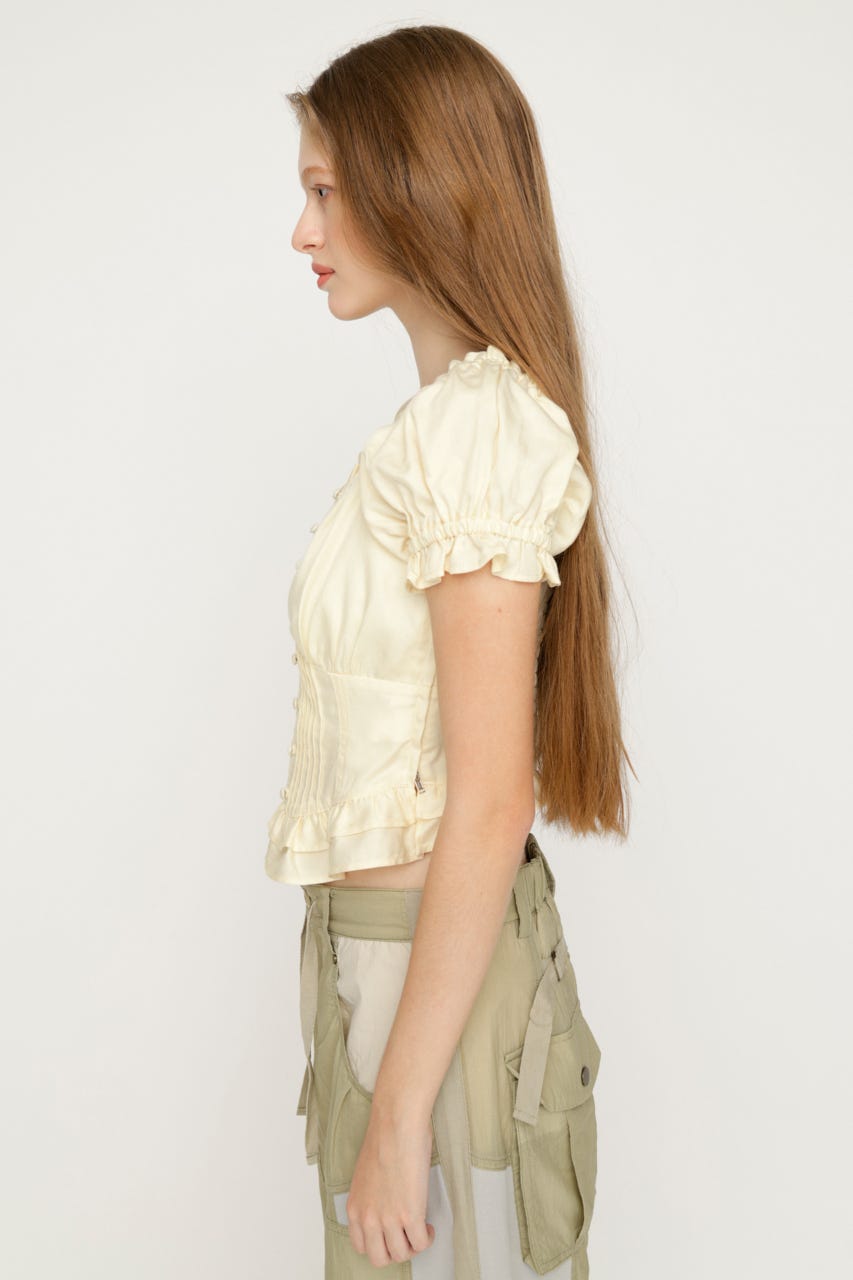 PUFF SLEEVES WOVEN トップス IVOY FREE