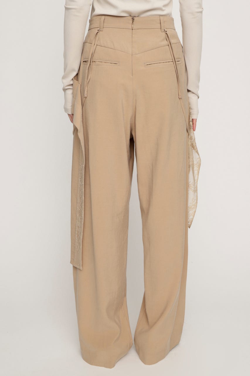 CAMI LAYERED DRAPE パンツ BEG 2