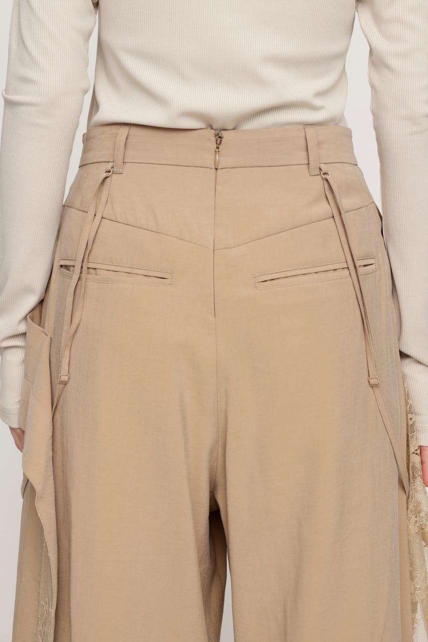 CAMI LAYERED DRAPE パンツ BEG 2