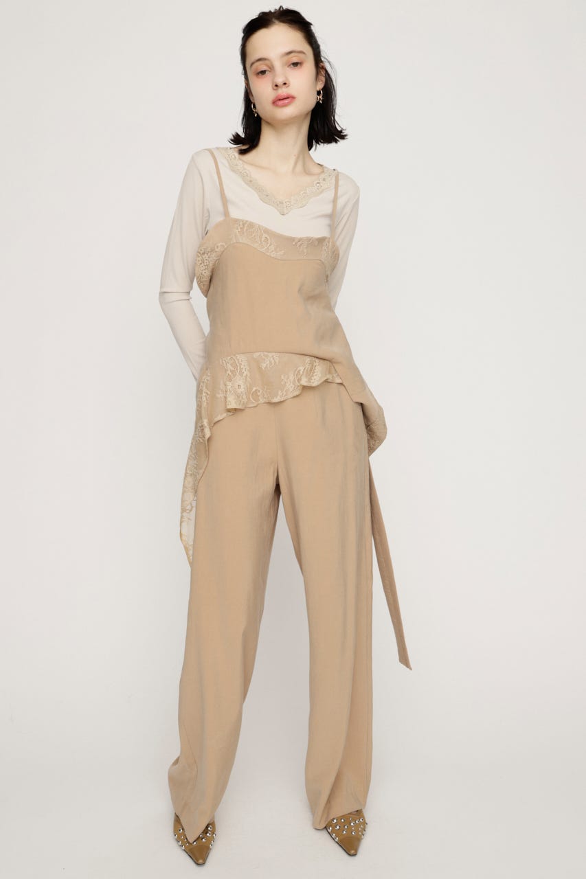 CAMI LAYERED DRAPE パンツ BEG 2