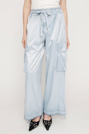 WASHED SATIN CARGO パンツ
