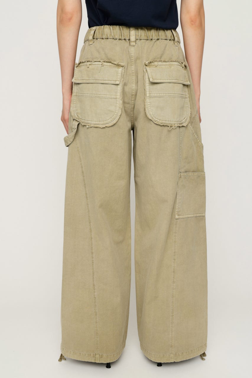 【1BUY5％OFF】EYELET RECONSTRUCTED パンツ BEG FREE