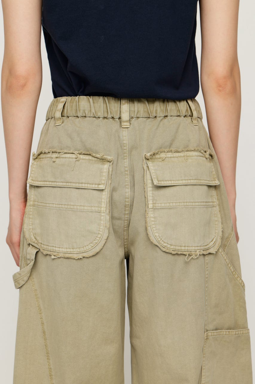 【1BUY5％OFF】EYELET RECONSTRUCTED パンツ BEG FREE