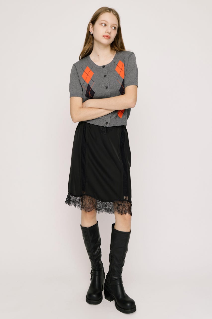 SHORT SLIP スカート BLK FREE
