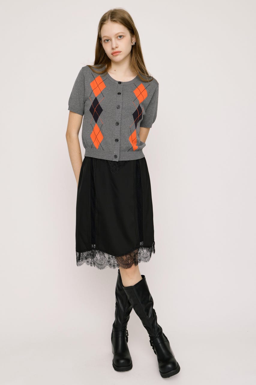 SHORT SLIP スカート BLK FREE