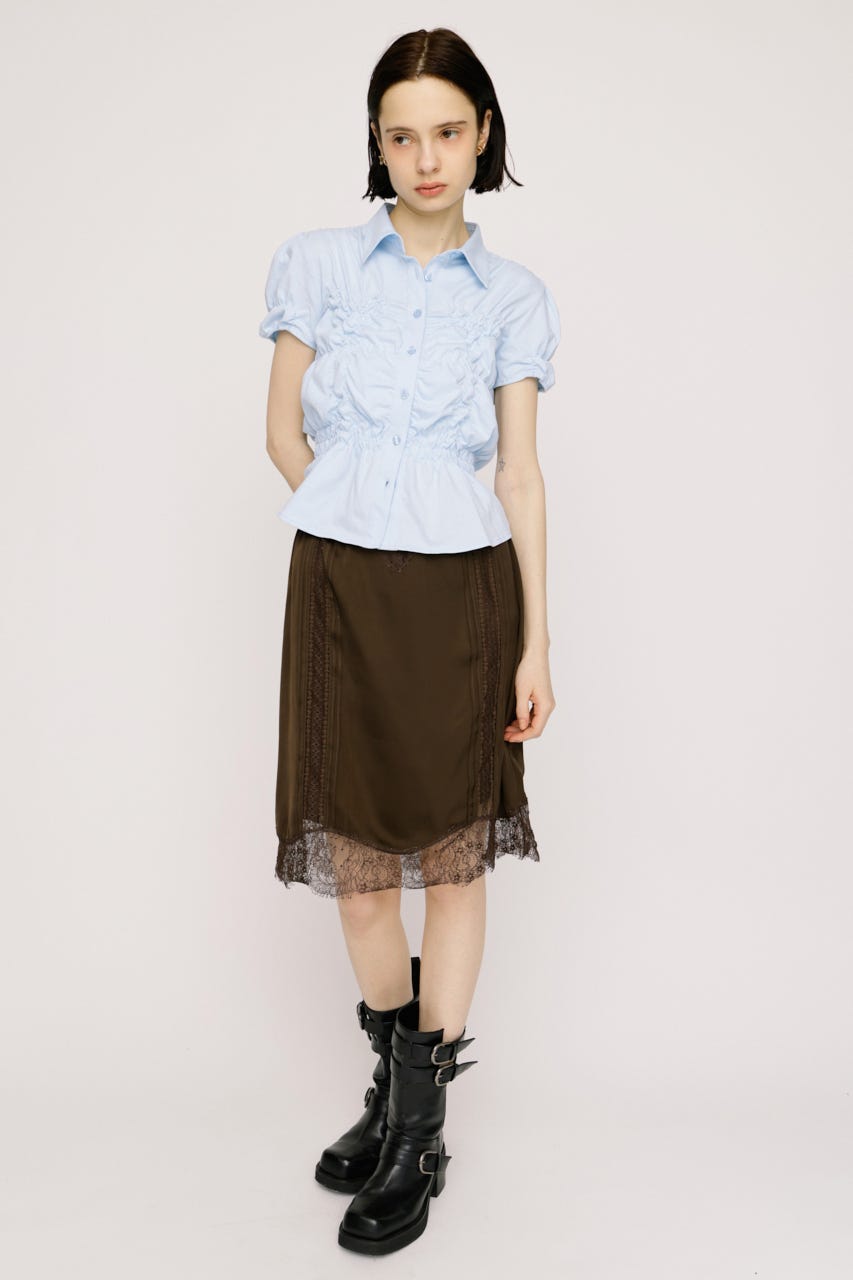 SHORT SLIP スカート BRN FREE