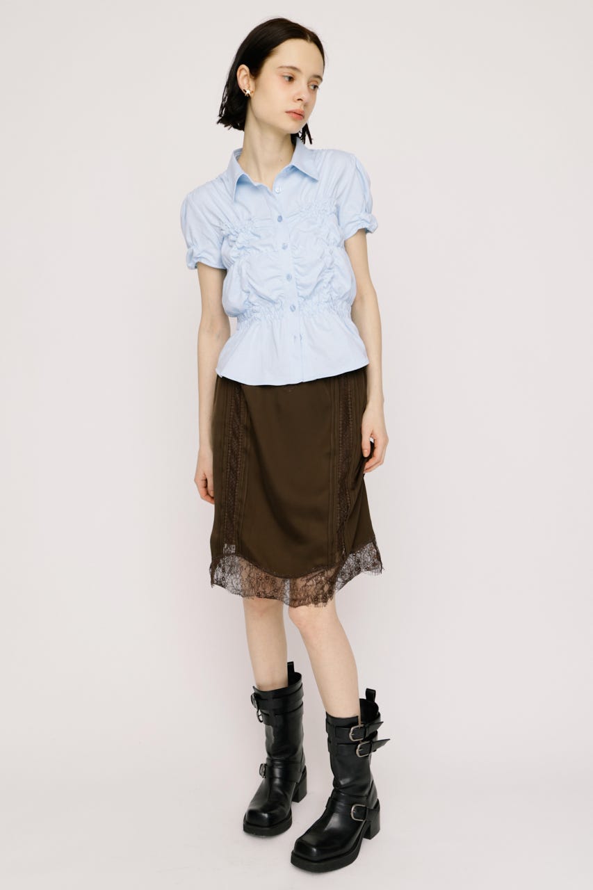 SHORT SLIP スカート BRN FREE