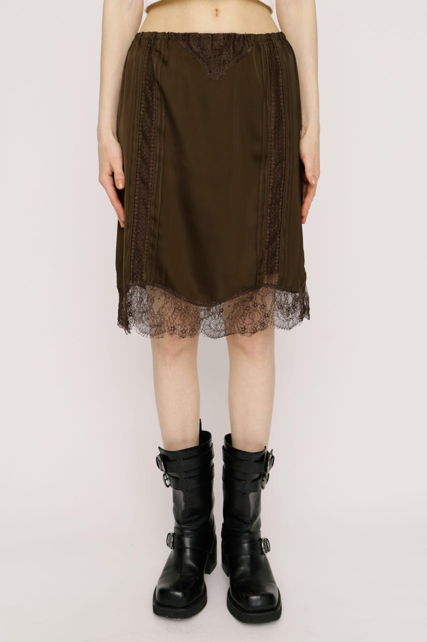 SHORT SLIP スカート BRN FREE