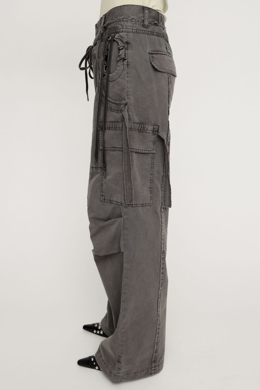 TUCK WIDE WOVEN パンツ L/BLK 1