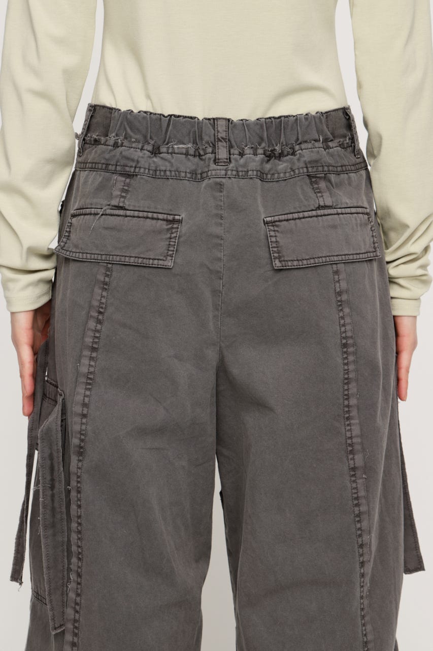 TUCK WIDE WOVEN パンツ L/BLK 1