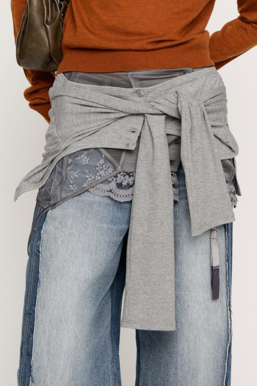 LINGERIE CARDIGAN WRAP GRY FREE