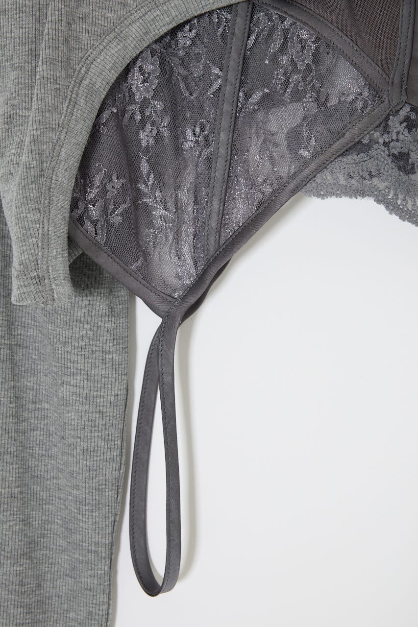 LINGERIE CARDIGAN WRAP GRY FREE