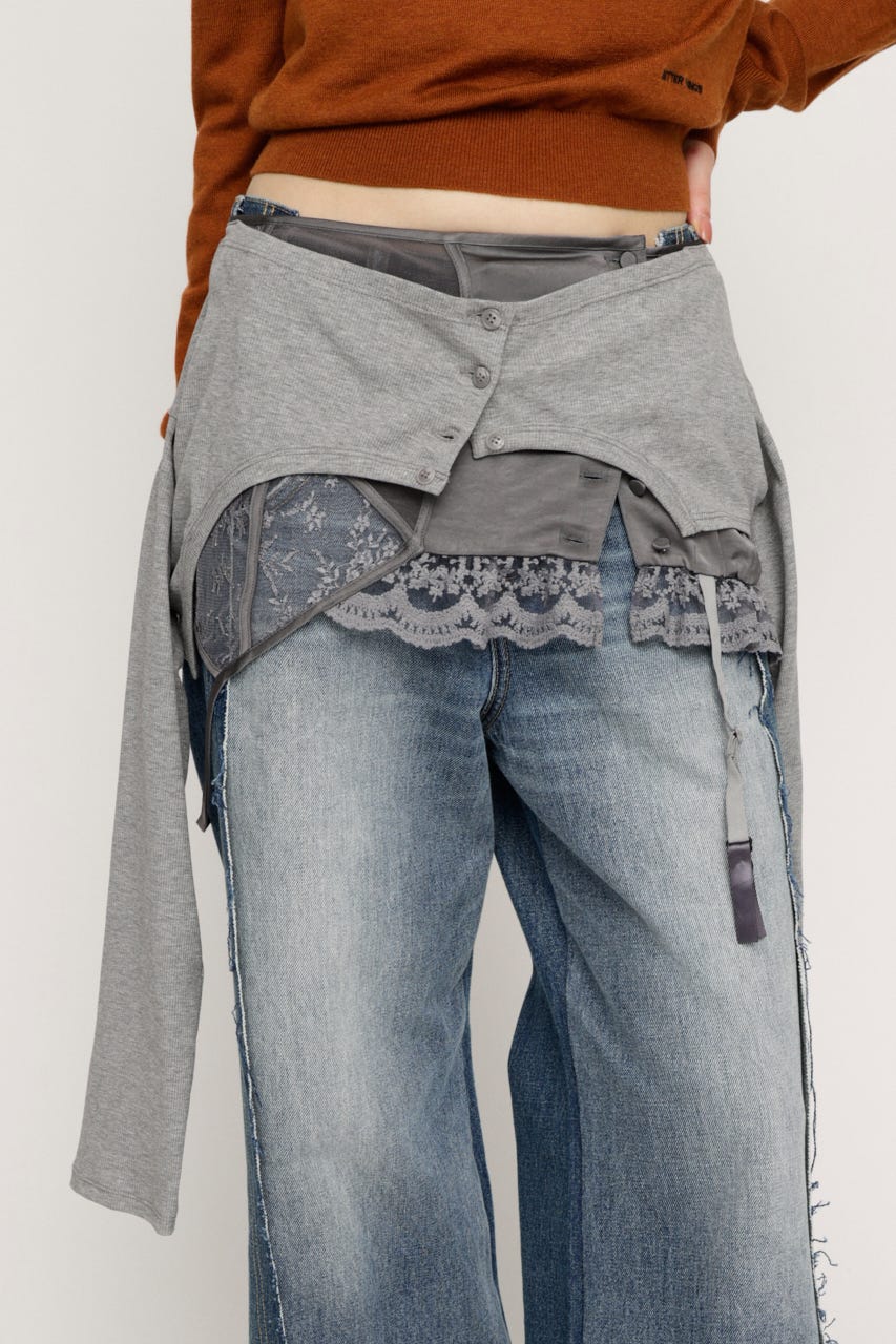 LINGERIE CARDIGAN WRAP GRY FREE