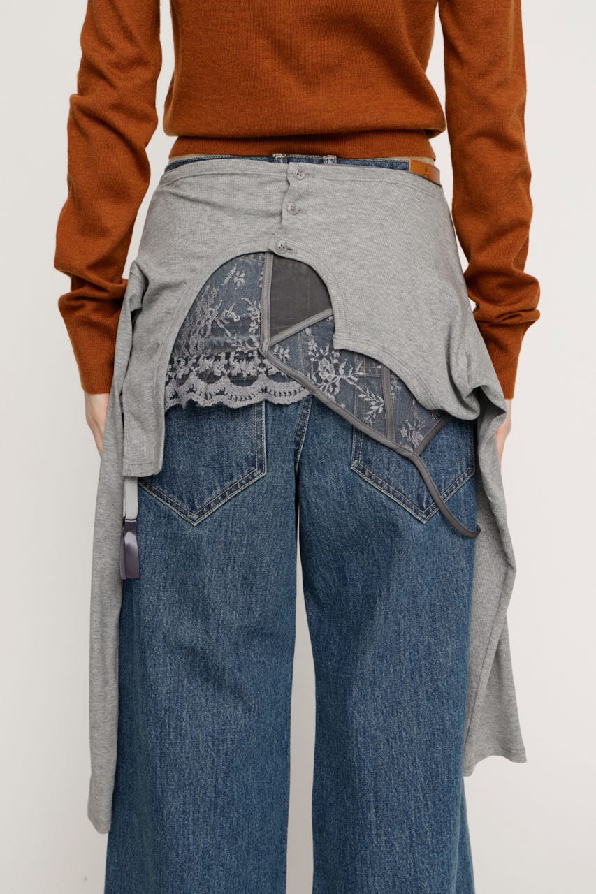 LINGERIE CARDIGAN WRAP GRY FREE