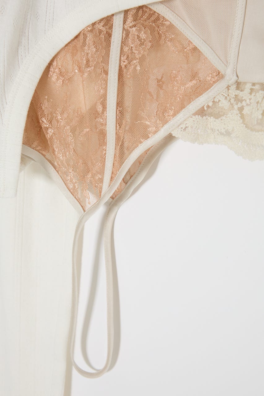 LINGERIE CARDIGAN WRAP WHT FREE