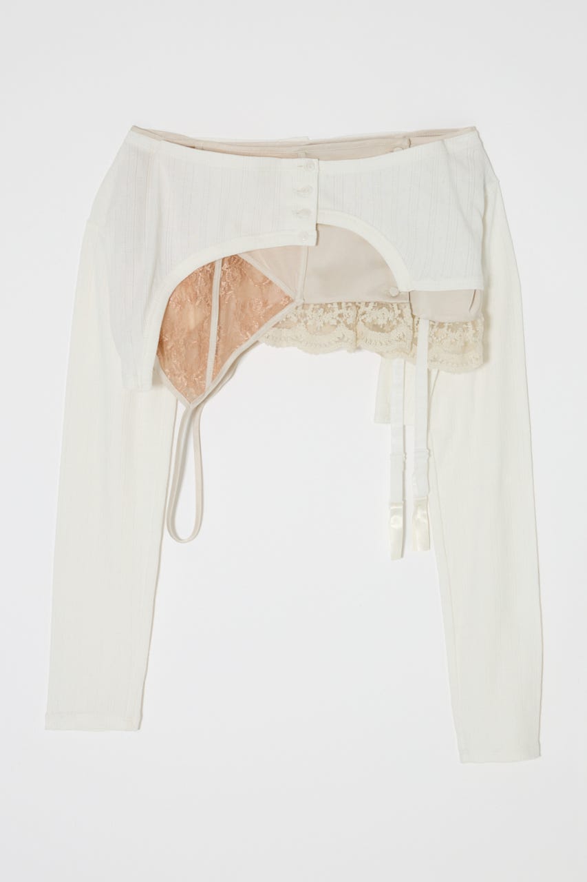 LINGERIE CARDIGAN WRAP WHT FREE