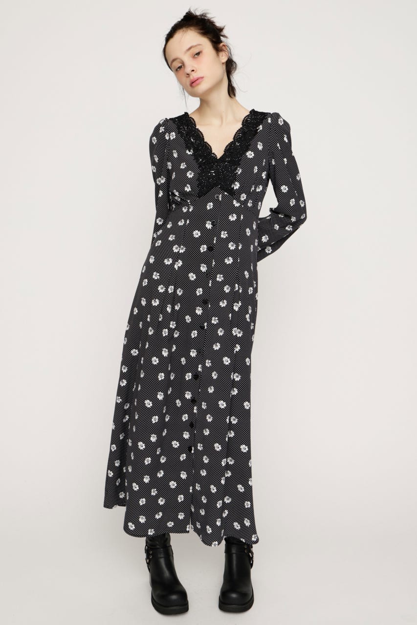 DOT GARDEN RETRO ドレス M/BLK 2