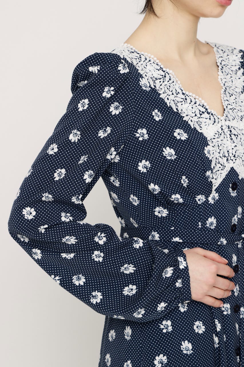 DOT GARDEN RETRO ドレス M/NVY 2