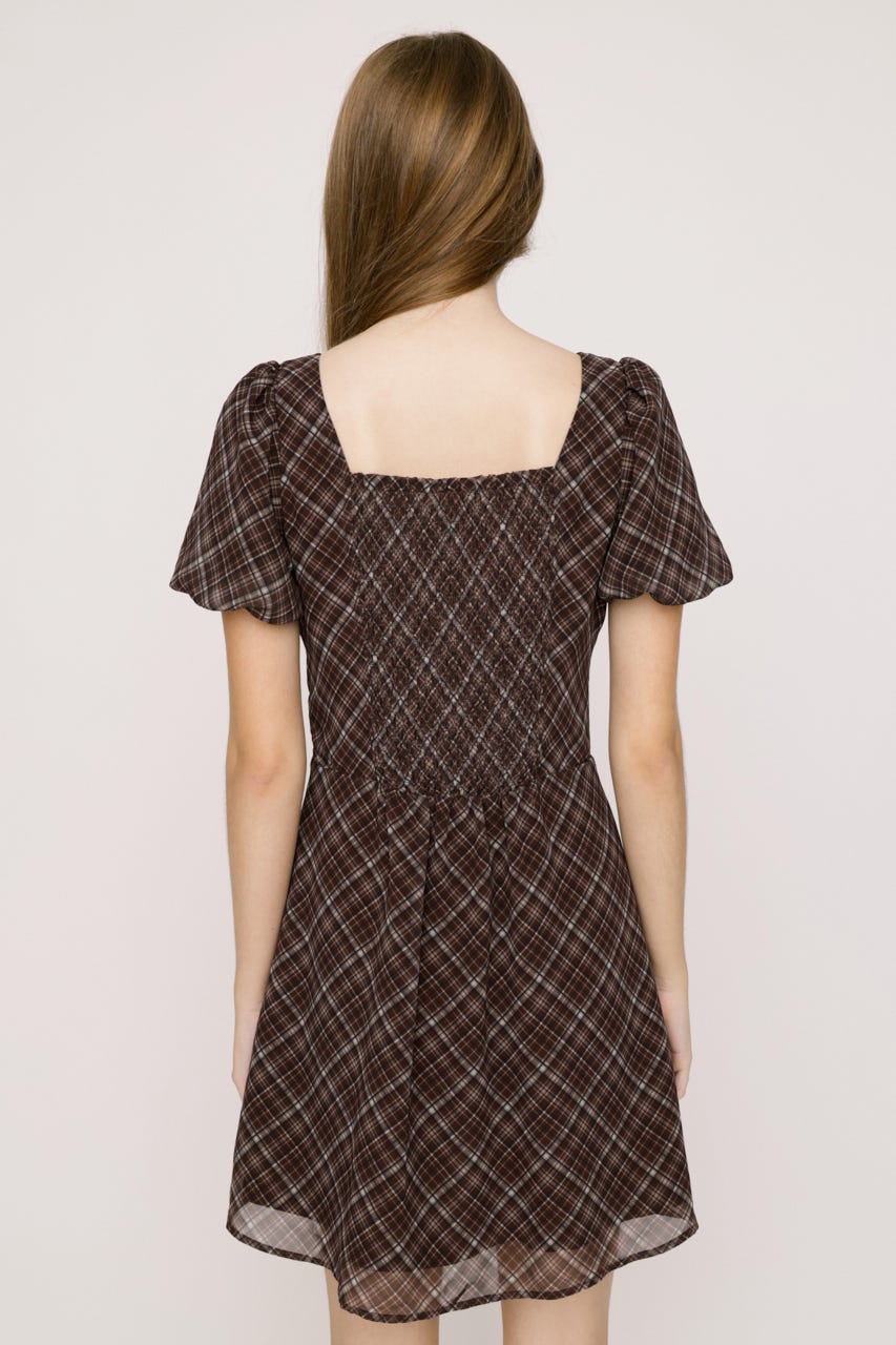 【SNSで話題！】【LIMITED ITEM】FRONT BUTTON TUCKED MINI ドレス M/BRN 2