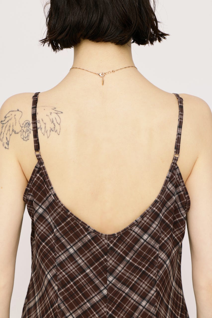 【SNSで話題！】【LIMITED ITEM】HANDKERCHIEF HEM CAMI ドレス M/BRN FREE