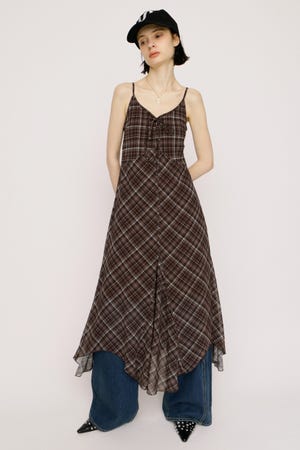 【SNSで話題！】【LIMITED ITEM】HANDKERCHIEF HEM CAMI ドレス