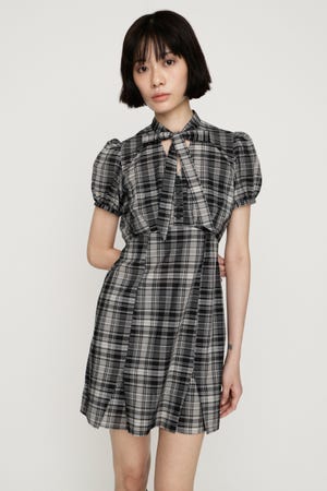 FRONT BOWTIE ショートワンピース