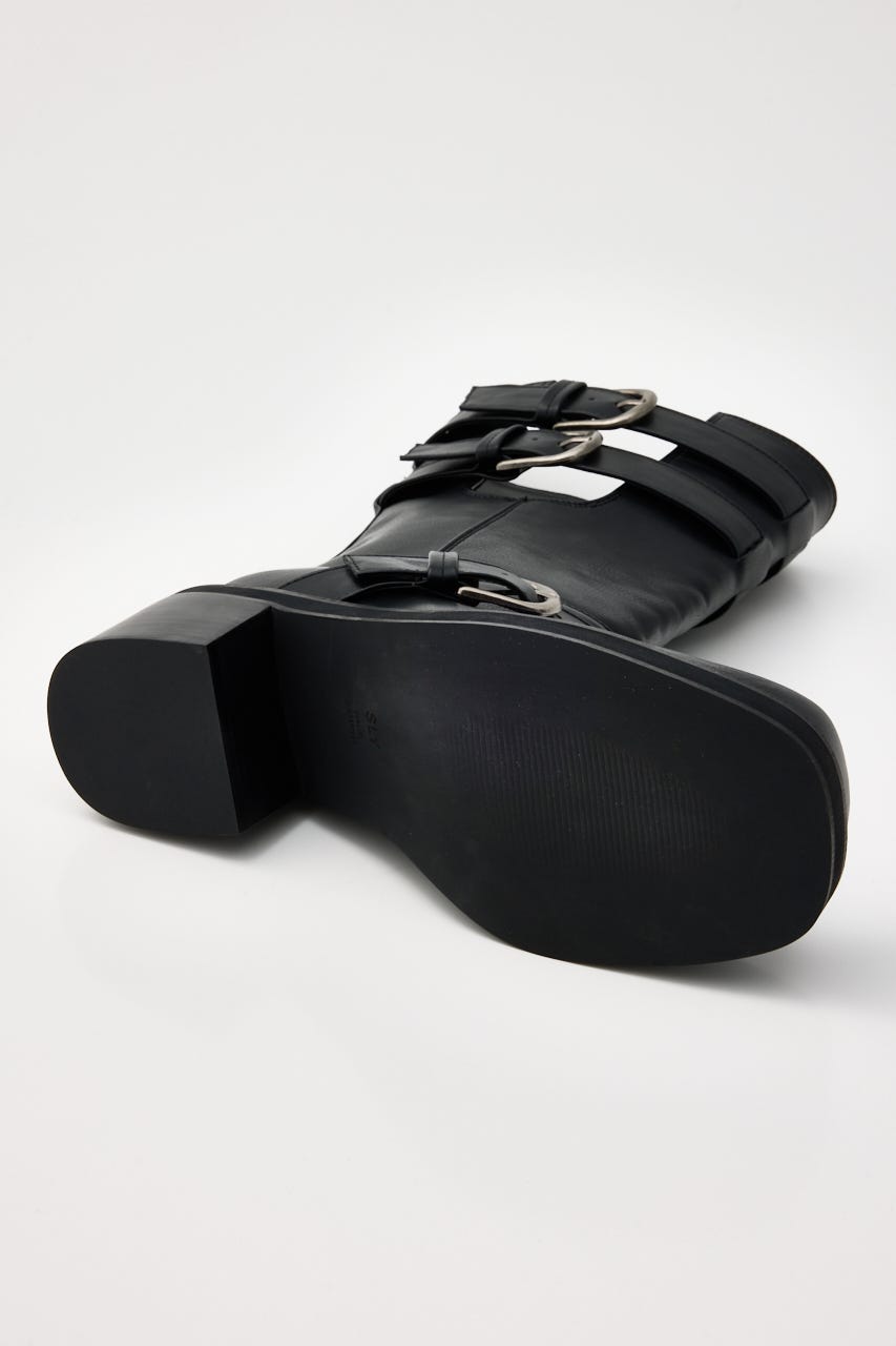 SIDE HOLE MIDDLE ブーツ BLK S