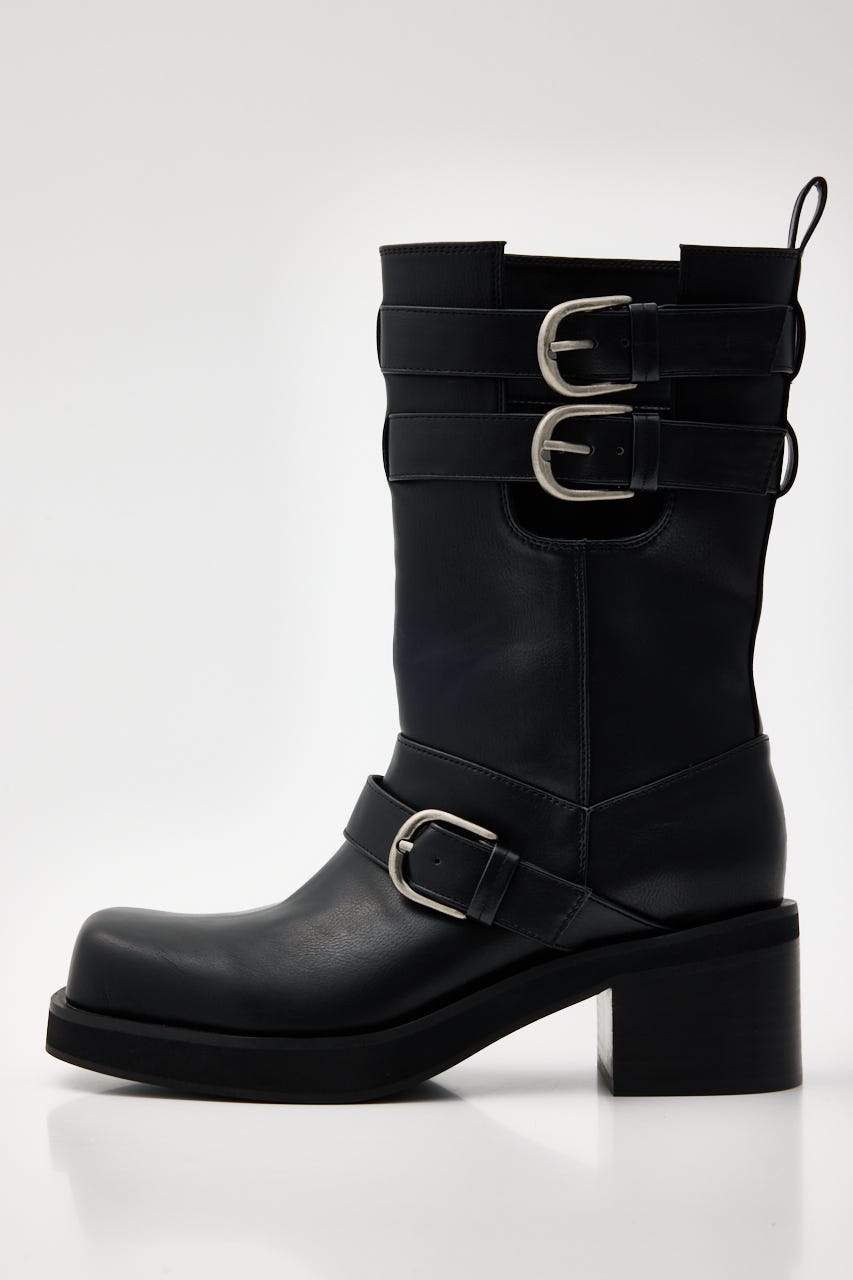 SIDE HOLE MIDDLE ブーツ BLK S