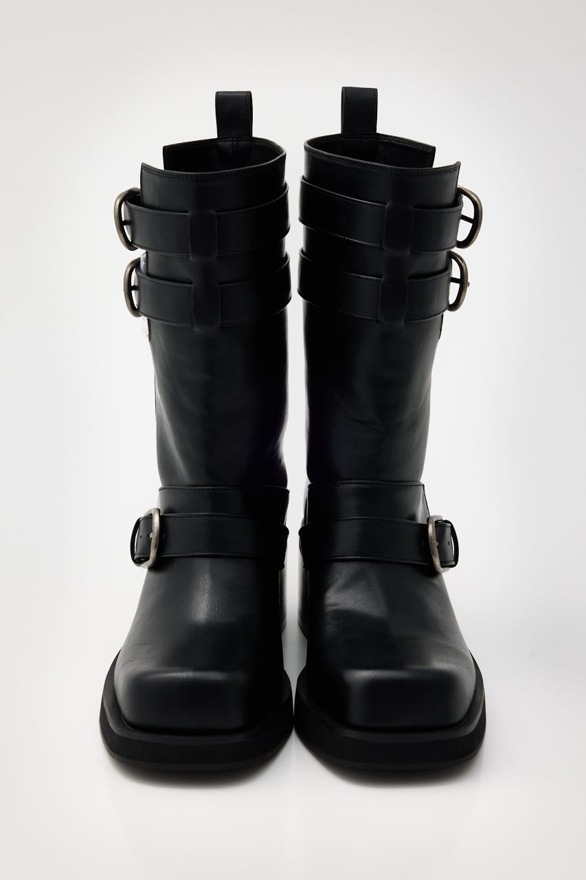 SIDE HOLE MIDDLE ブーツ BLK S